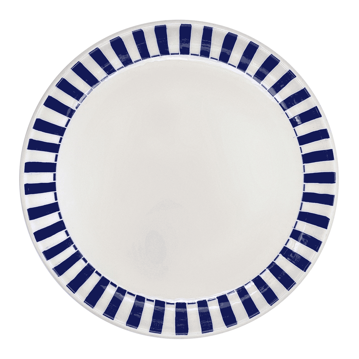 Navy Blue Stripes Charger Plate