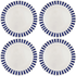 Navy Blue Stripes Charger Plates (Set of 4)