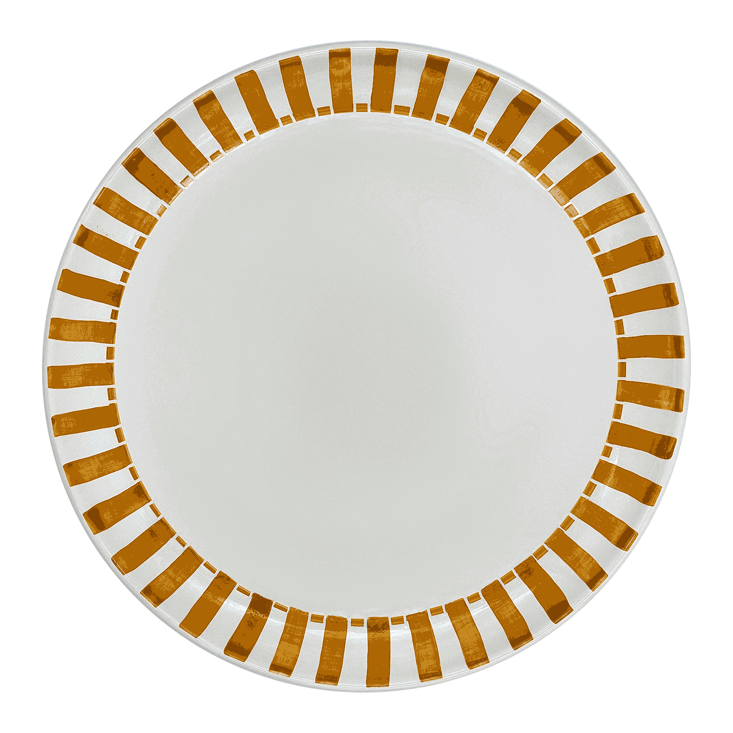 Yellow Stripes Charger Plate