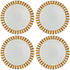 Yellow Stripes Charger Plates (Set of 4)