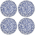 Navy Blue Scroll Charger Plates (Set of 4)