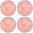 Red Scroll Charger Plates (Set of 4)