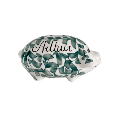 Personalised Green Piggy Bank