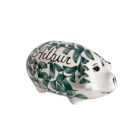 Personalised Green Piggy Bank