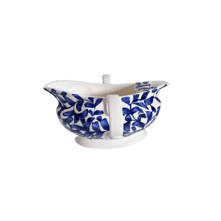 Navy Blue Scroll Gravy Boat