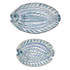 Blue Romina Fish Serving Platters (Set of 2)