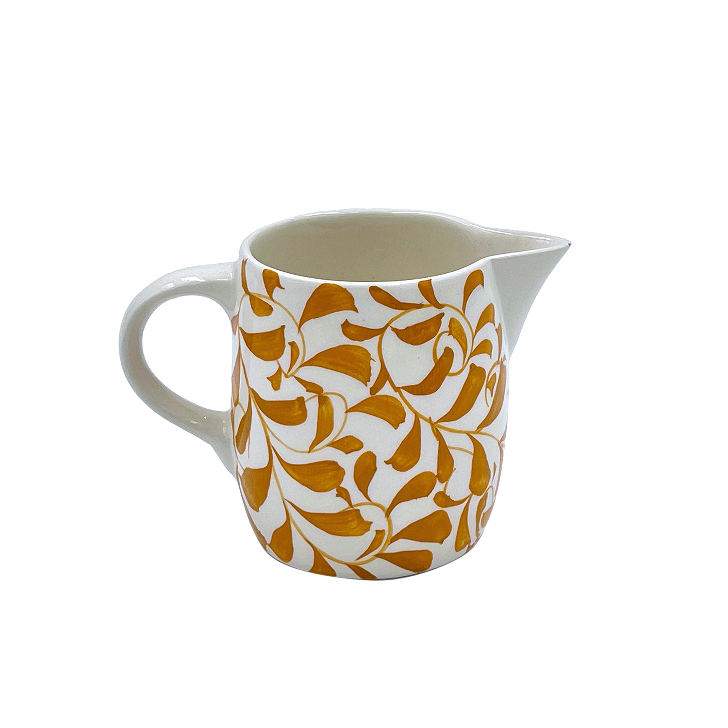 Yellow Scroll Milk Jug