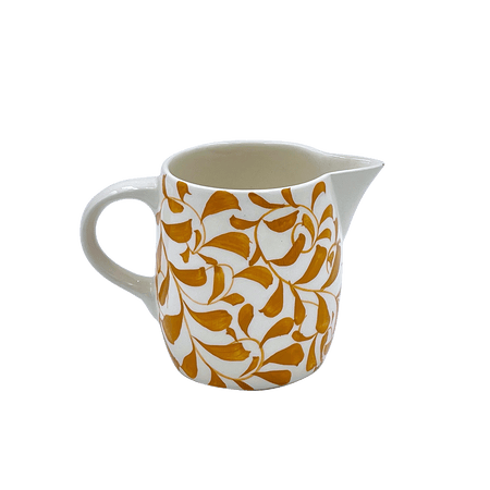 Yellow Scroll Milk Jug