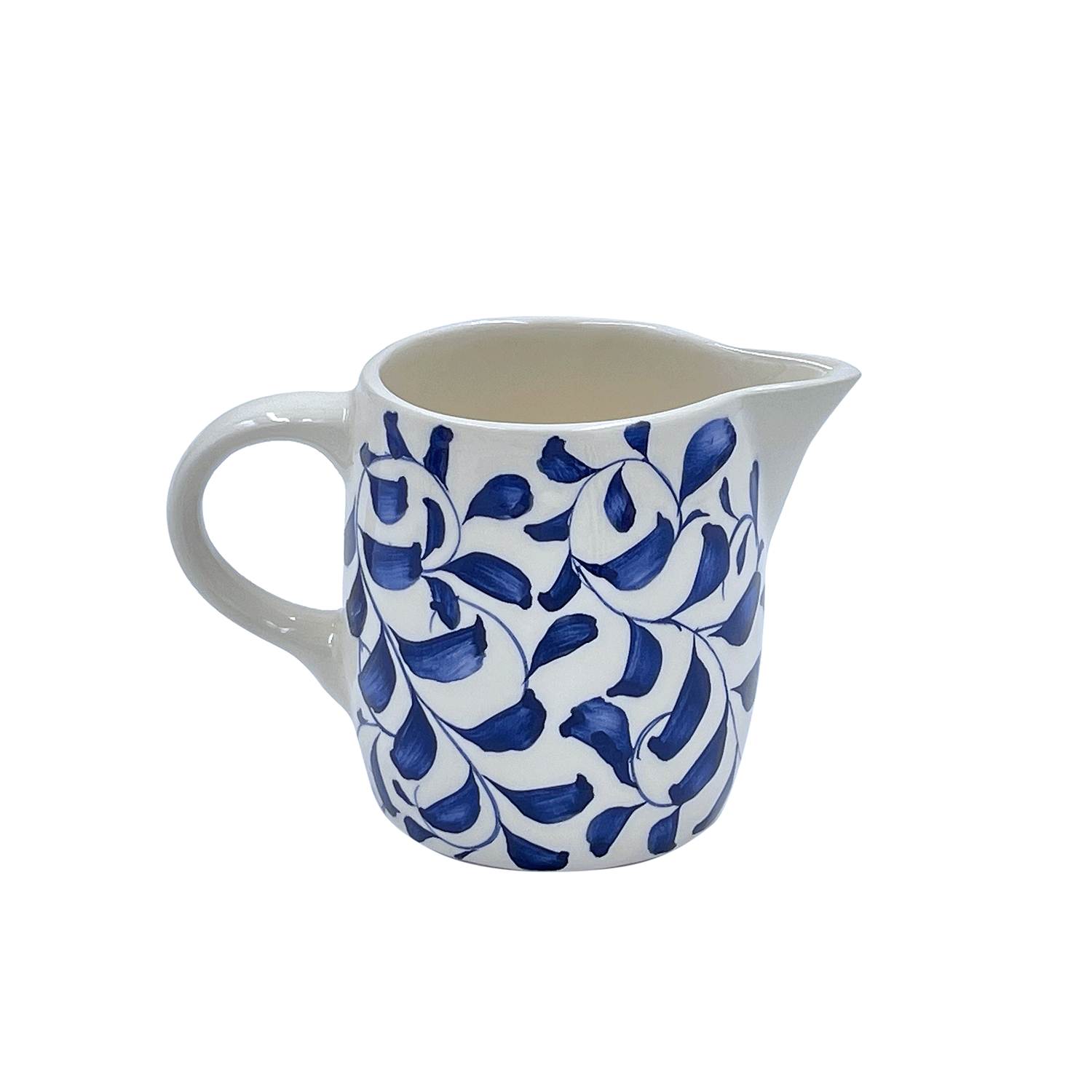 Navy Blue Scroll Milk Jug