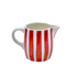 Red Stripes Milk Jug