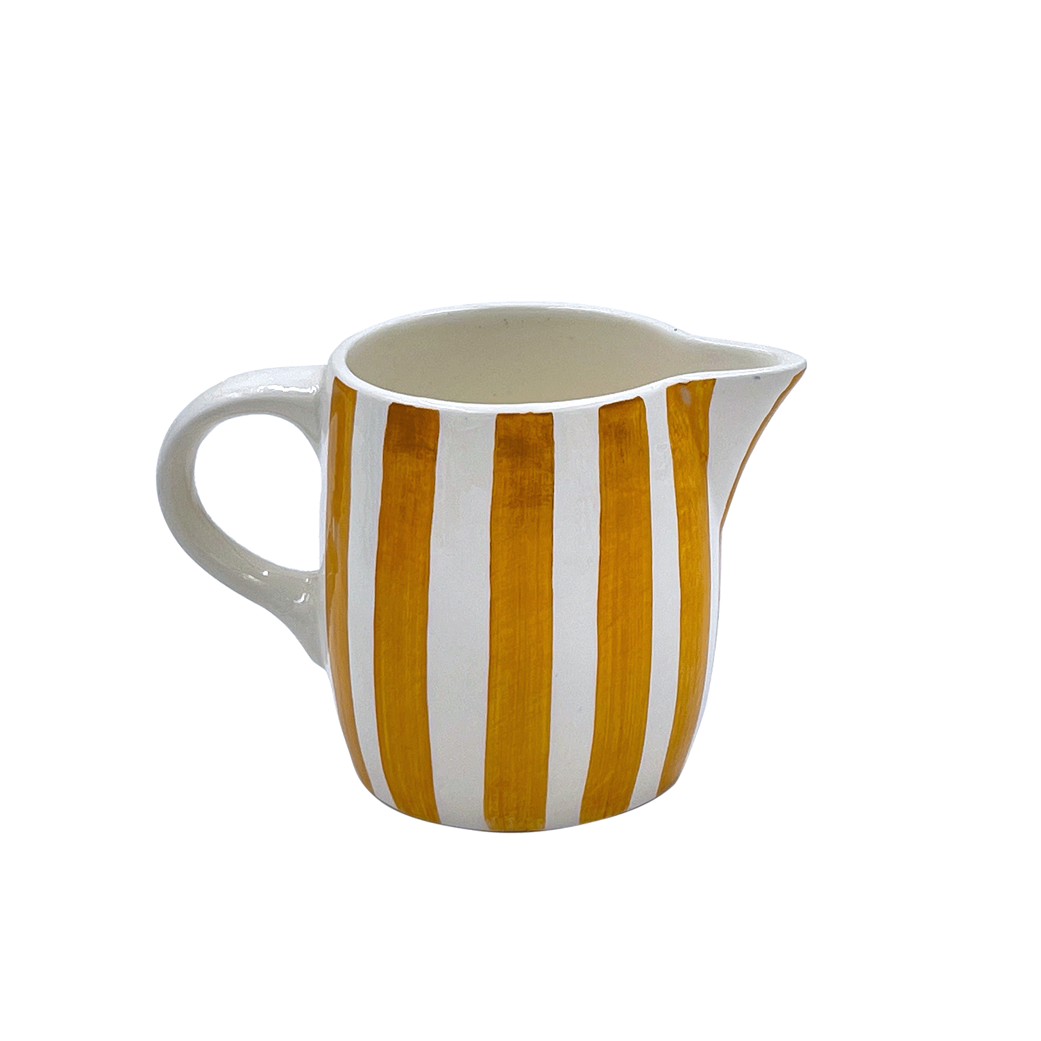 Yellow Stripes Milk Jug