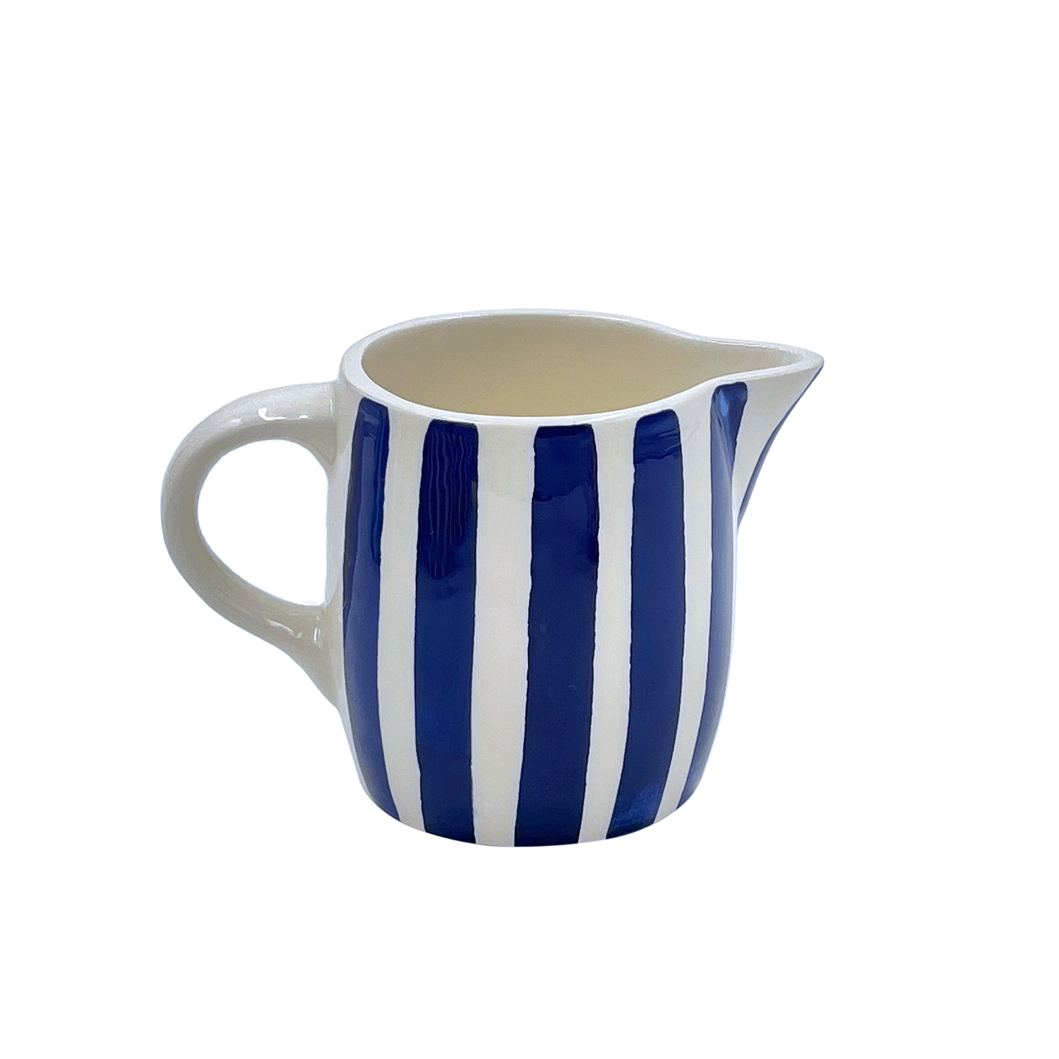 Navy Blue Stripes Milk Jug