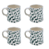 Green Scroll Mugs (Set of 4)