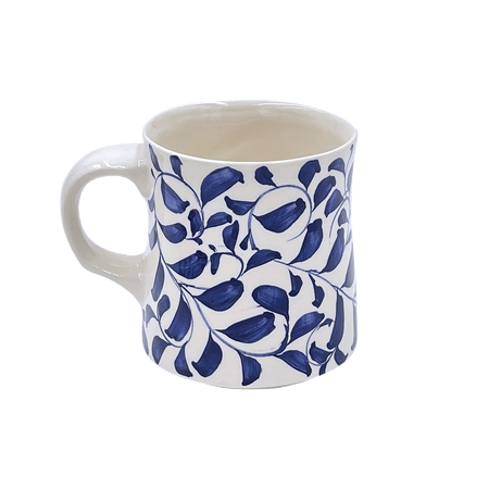 Navy Blue Scroll Mug