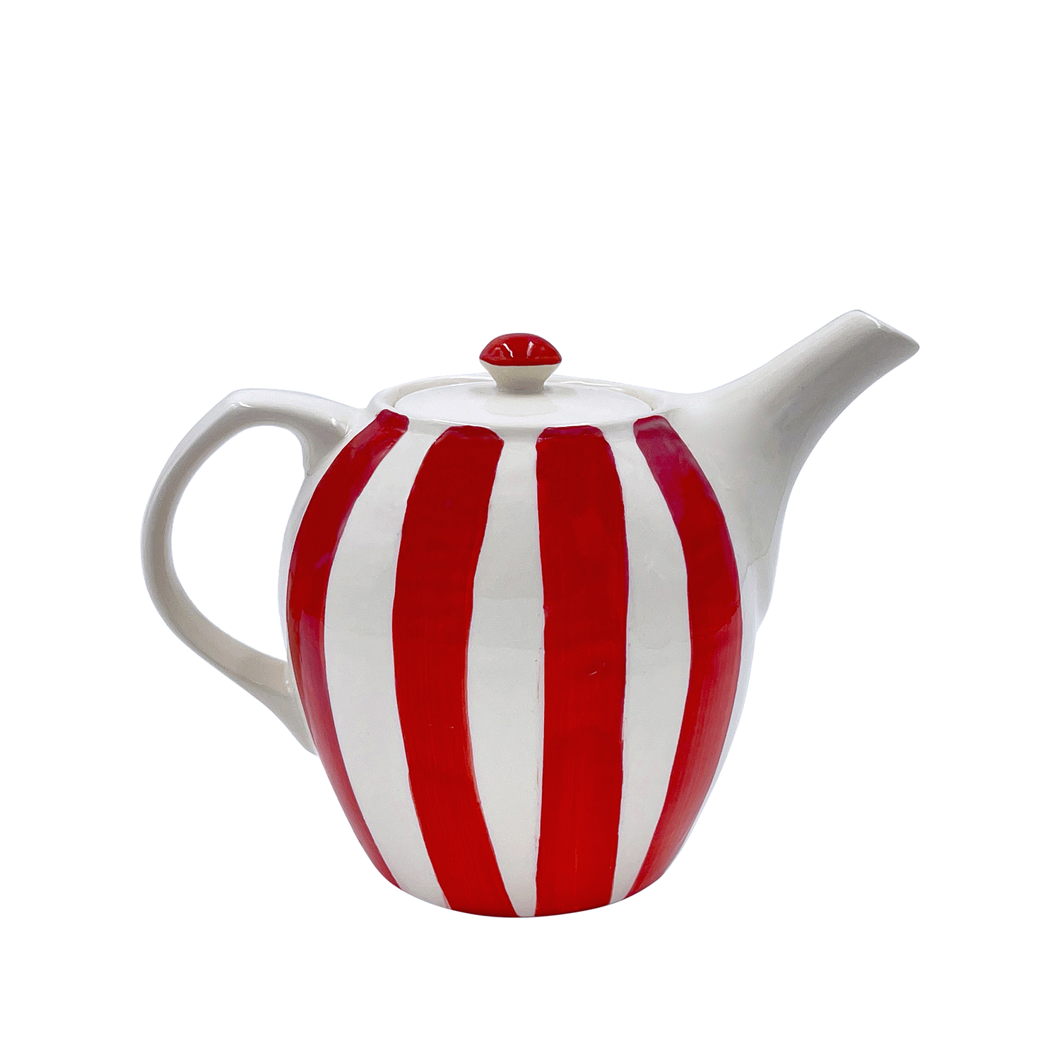 Red Stripes Teapot