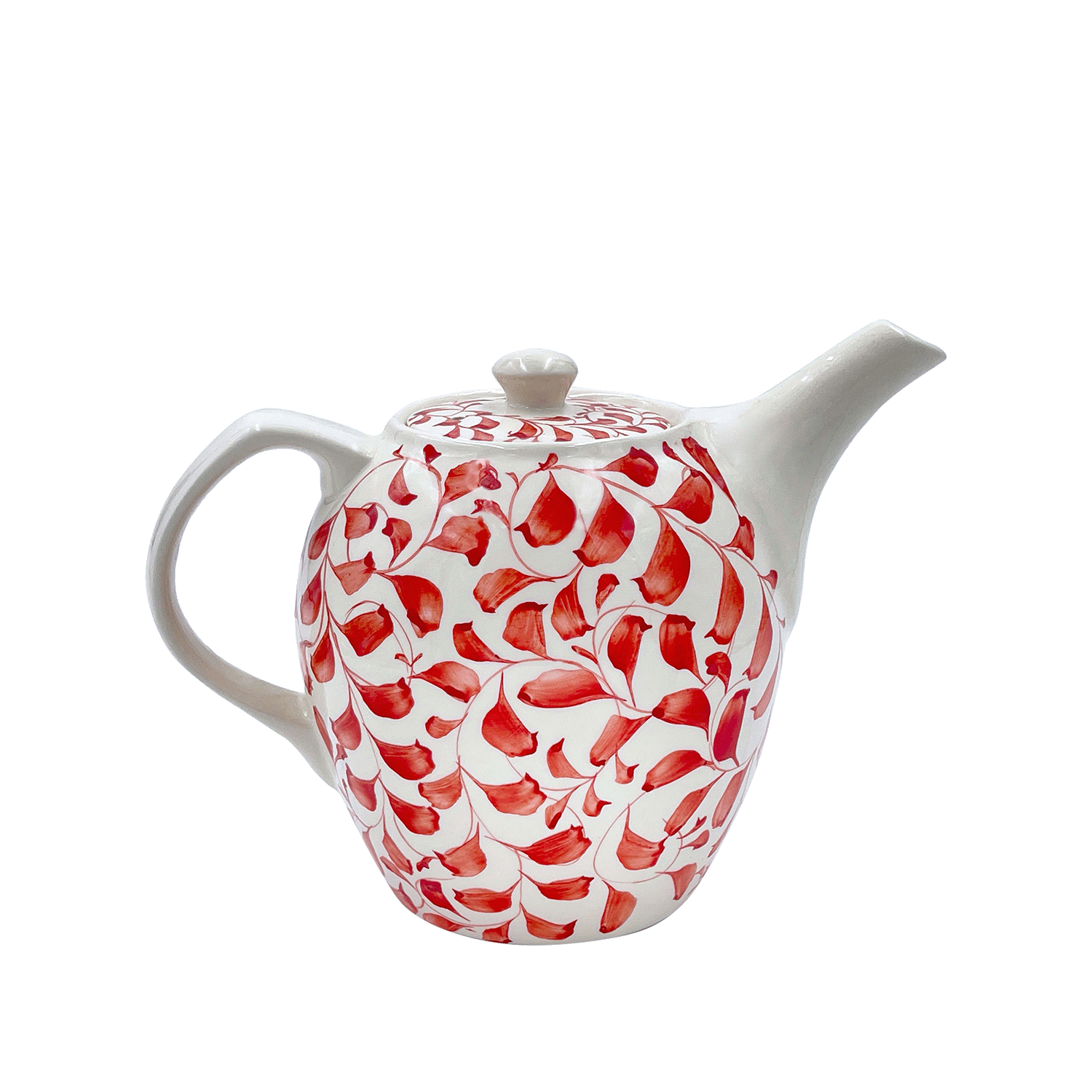 Red Scroll Teapot