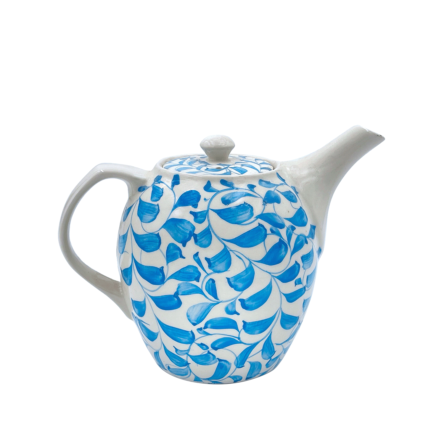 Light Blue Scroll Teapot