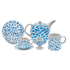 Light Blue Scroll Breakfast Set (25 Piece)