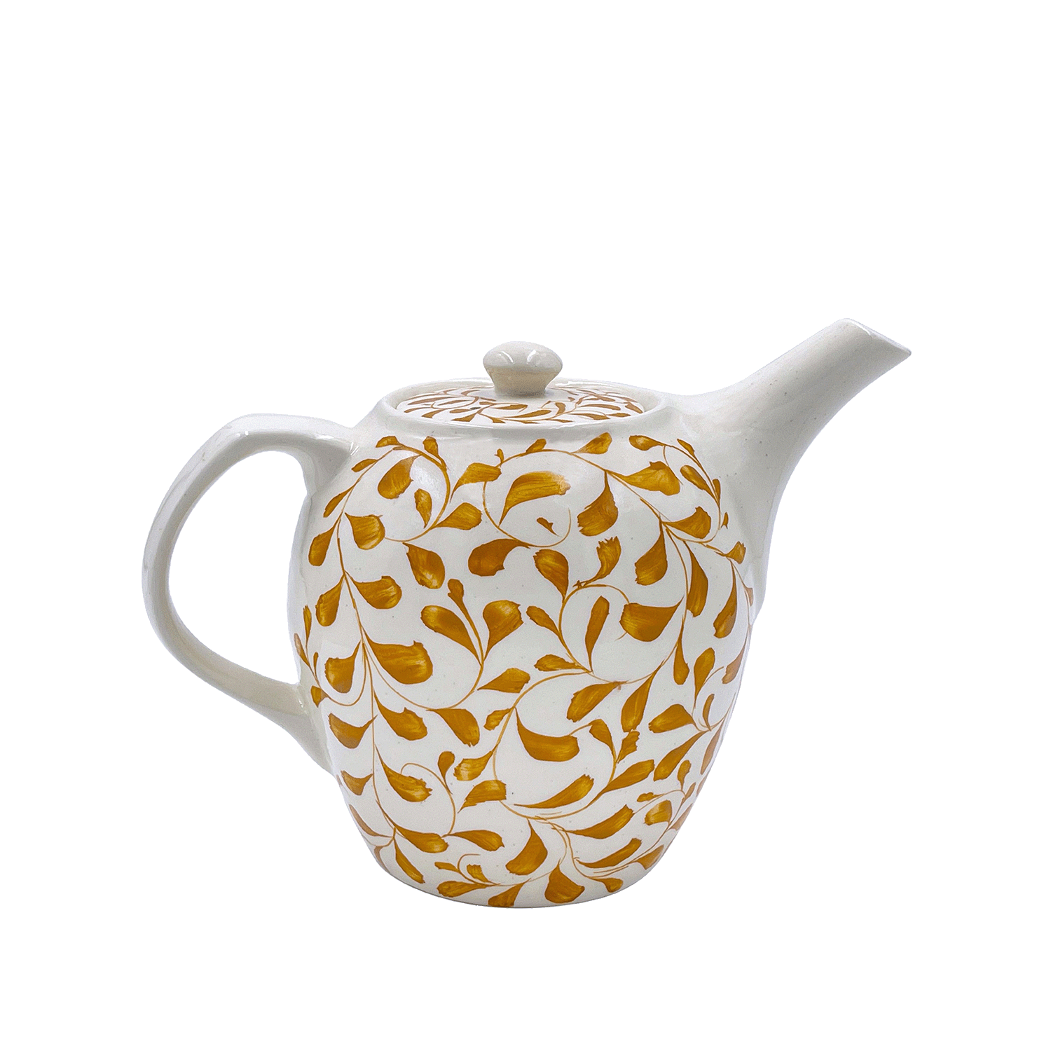 Yellow Scroll Teapot