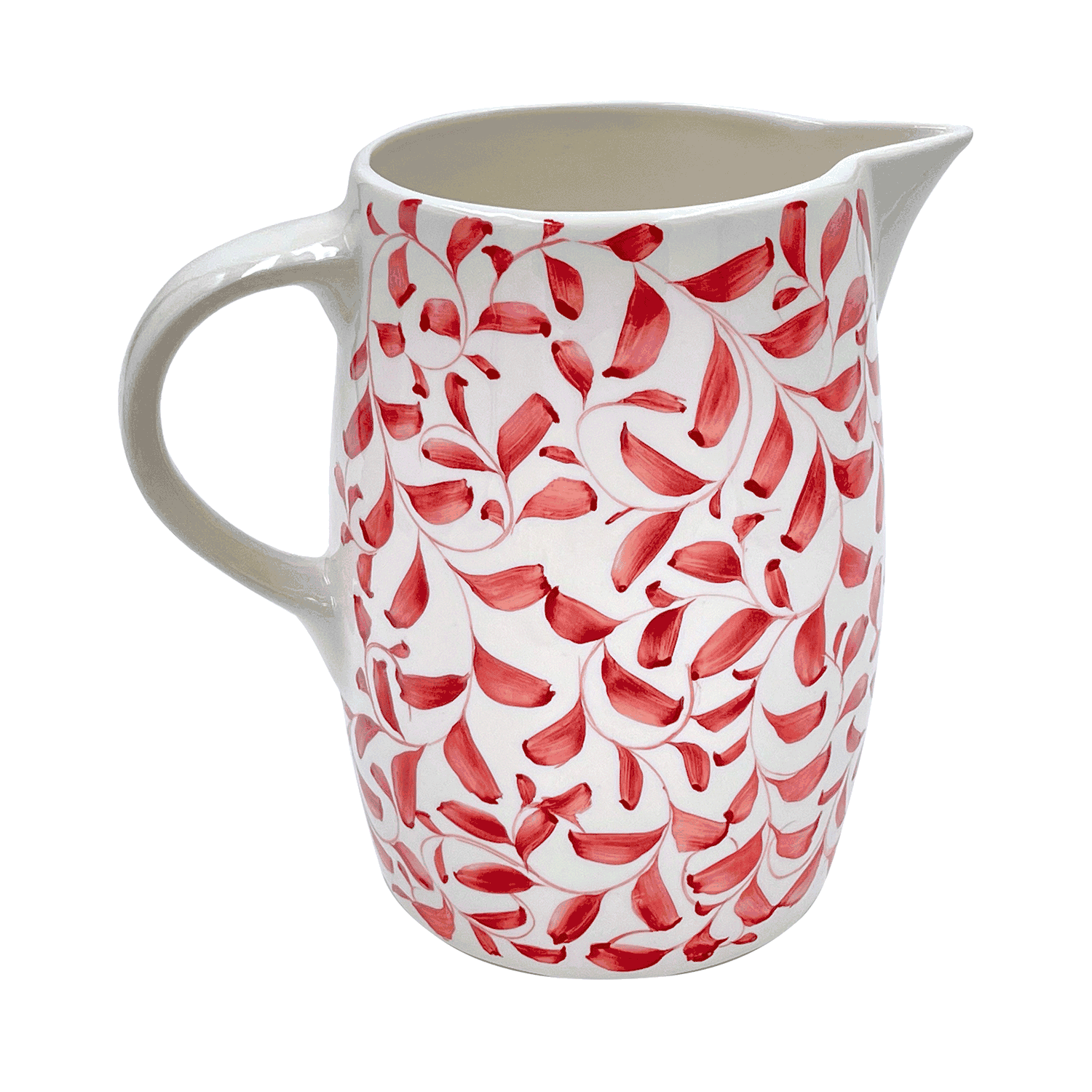 Red Scroll Water Jug