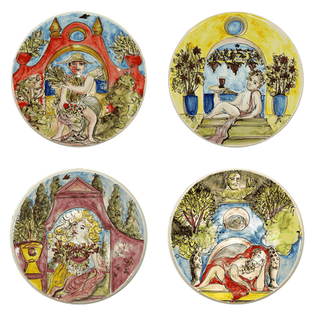 Four Seasons Decorative Plates (Set of 4)