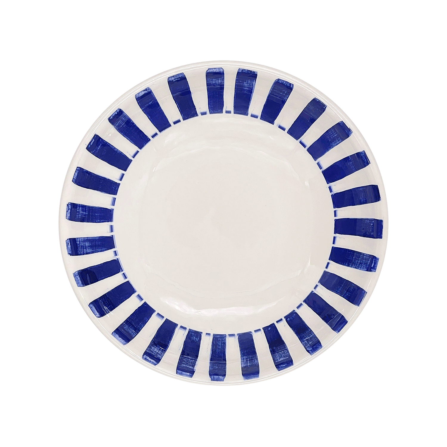 Navy Blue Stripes Pasta Bowl