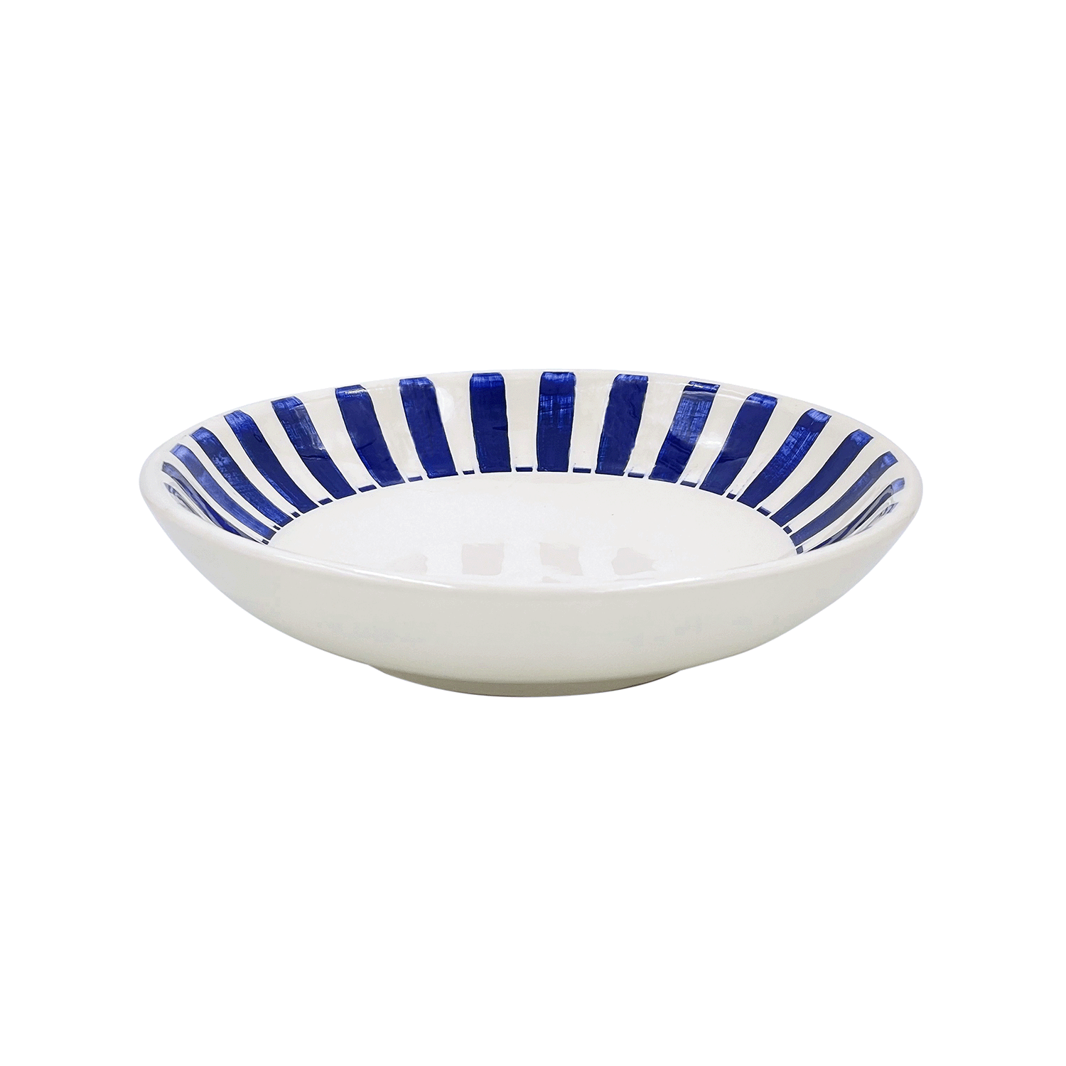 Navy Blue Stripes Pasta Bowl