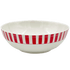 Red Stripes Salad Bowl