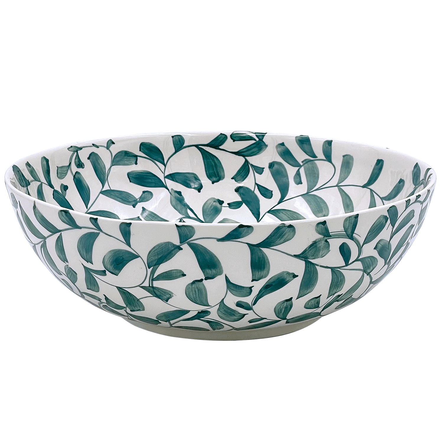 Green Scroll Salad Bowl