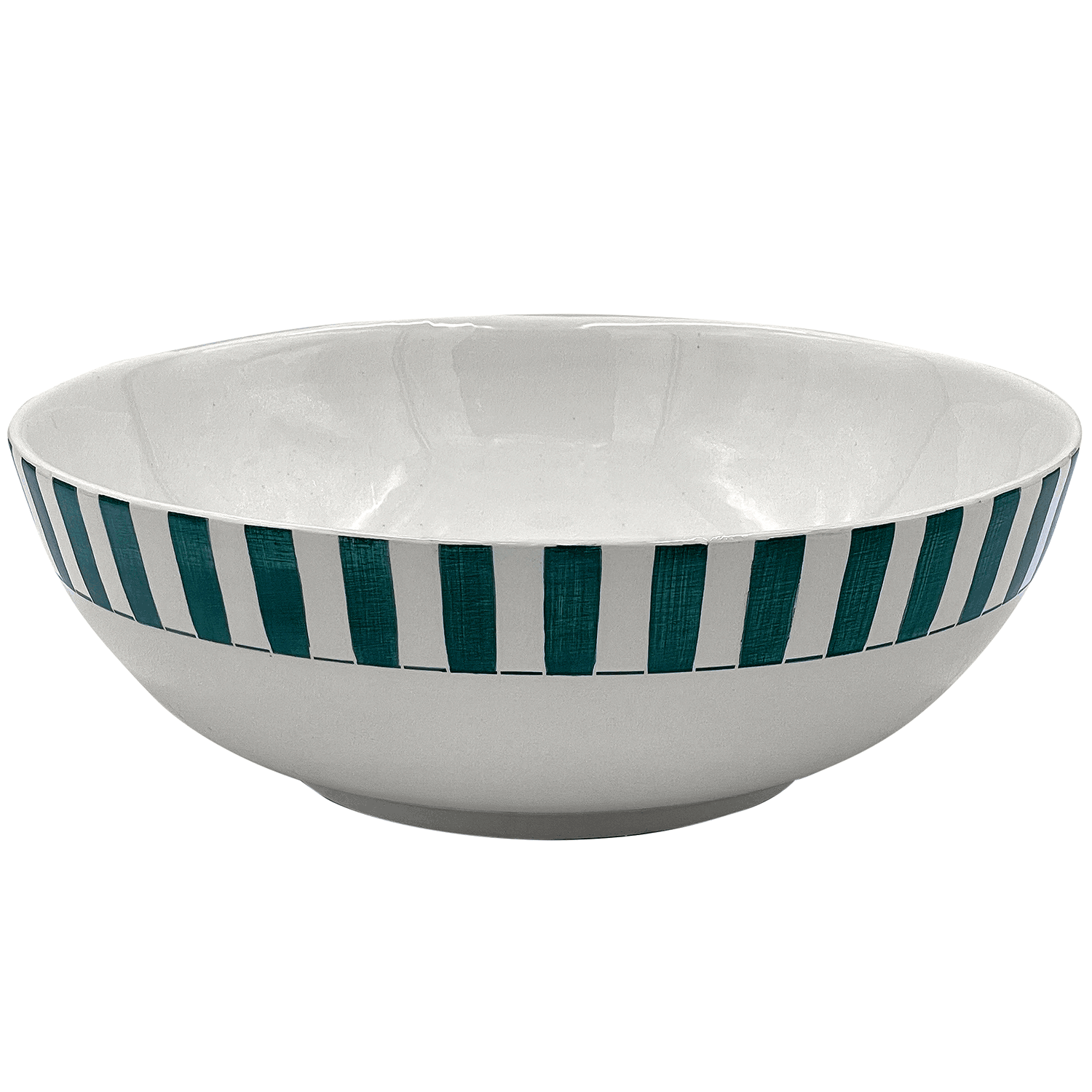 Green Stripes Salad Bowl