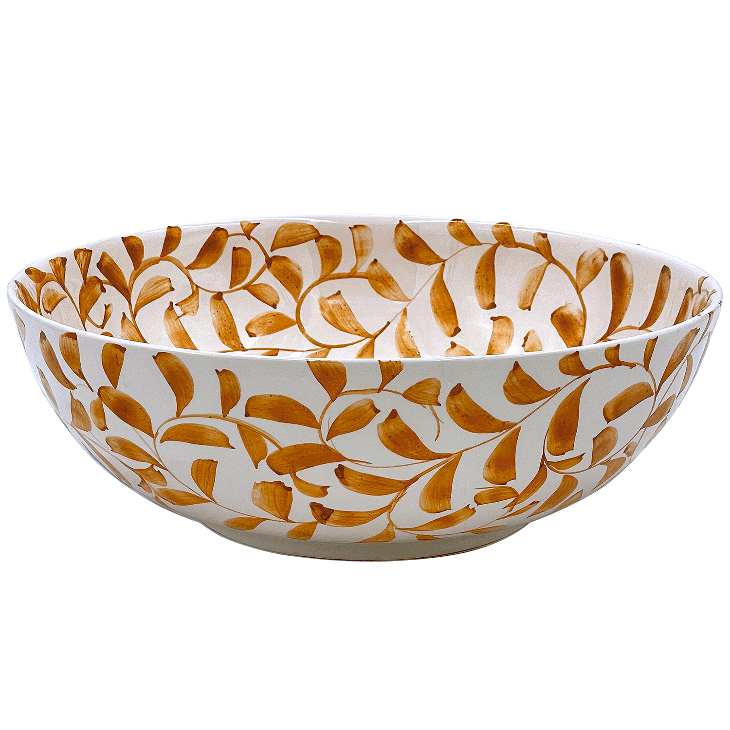 Yellow Scroll Salad Bowl