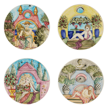 Four Seasons Decorative Plates (Set of 4)