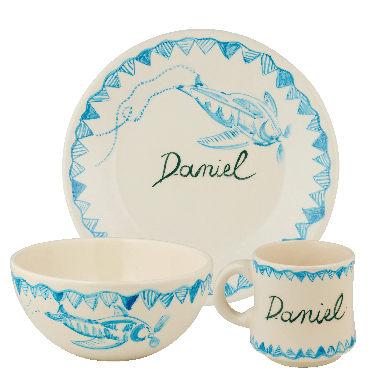 Personalised Turquoise Children’s Set