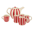 Red Stripes Tea Set (6 Piece)