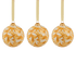 Yellow Scroll Christmas Baubles (Set of 3)