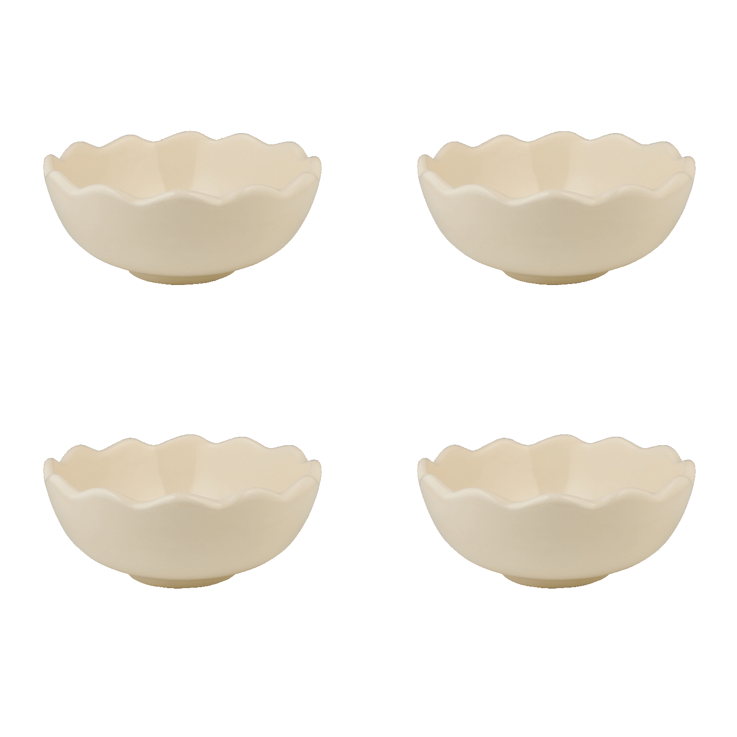 Small Scalloped Bowls (Set of 4)