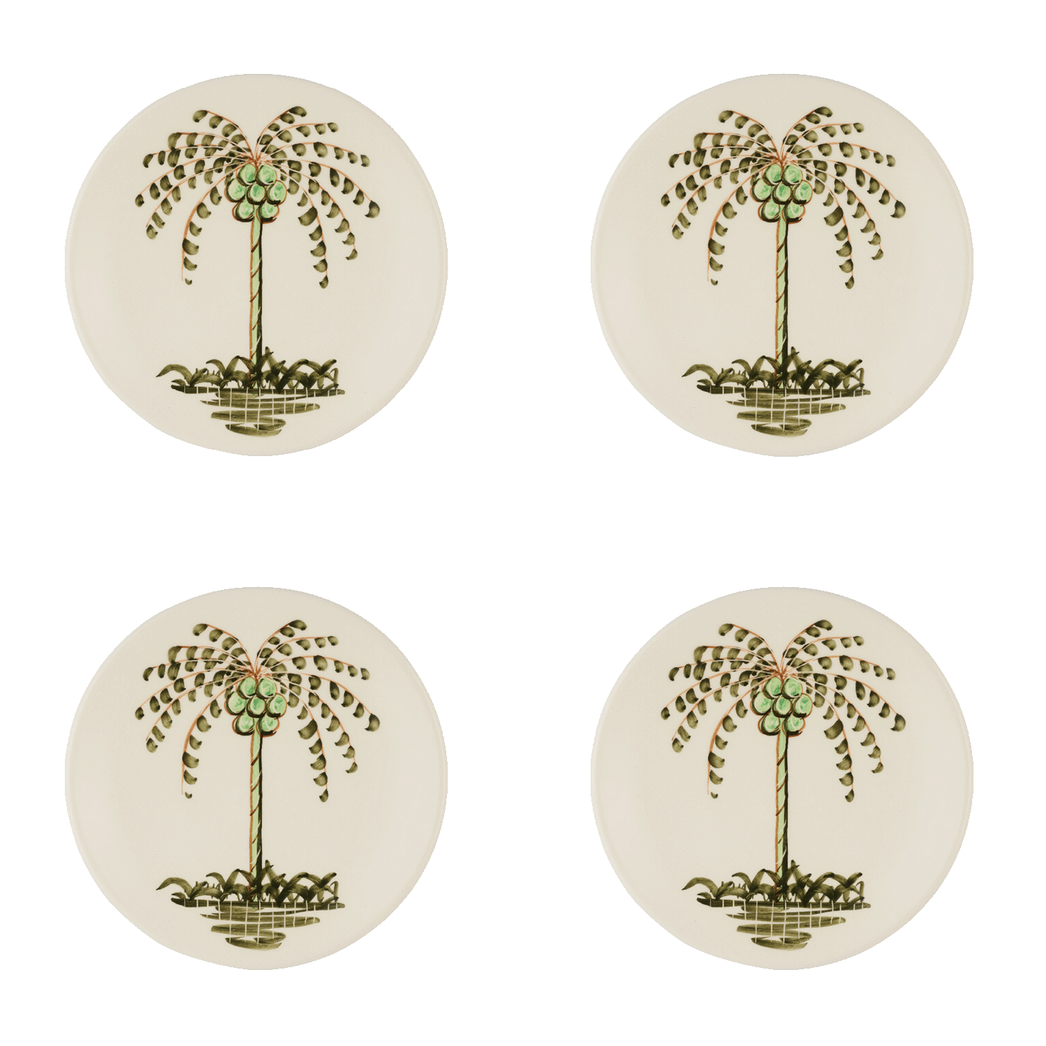 Palm Side Plates (Set of 4)