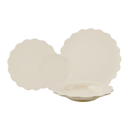 Scalloped Dinner Set (16 Piece)
