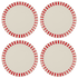 Red Stripes Dinner Plates (Set of 4)