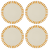 Yellow Stripes Charger Plates (Set of 4)