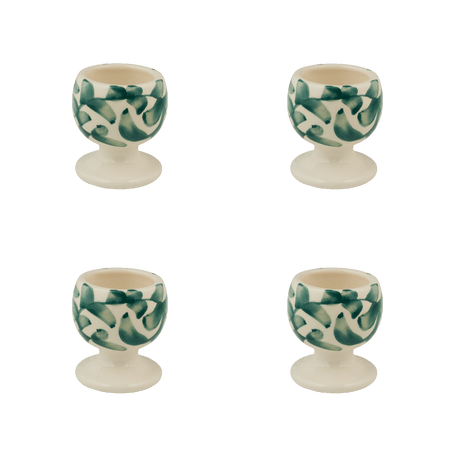 Green Scroll Egg Cups (Set of 4)