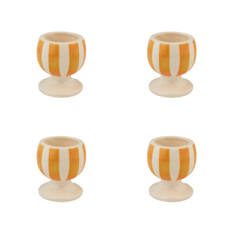 Yellow Stripes Egg Cups (Set of 4)