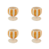 Yellow Stripes Egg Cups (Set of 4)