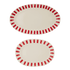 Red Stripes Serving Platters (Set of 2)