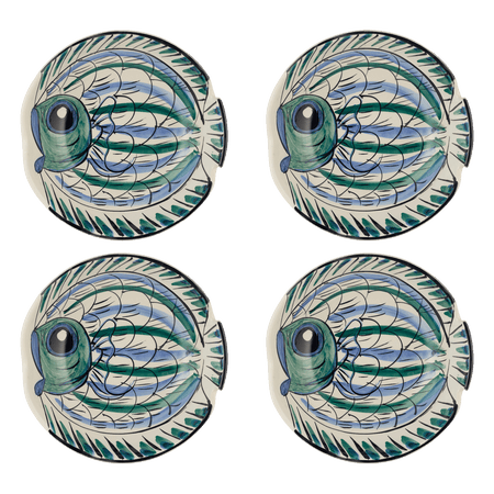 Medium Blue Romina Fish Bowls (Set of 4)