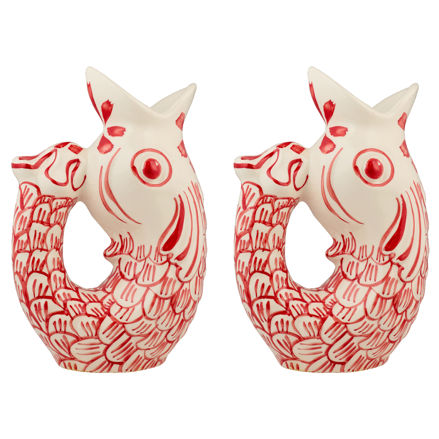 Red Glug Glug Jugs (Set of 2)