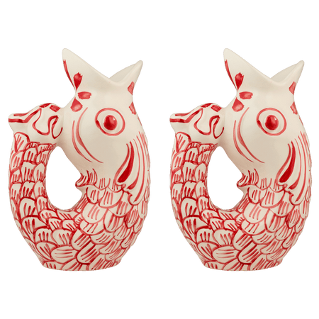 Red Glug Glug Jugs (Set of 2)