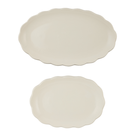 Scalloped Serving Platters (Set of 2)