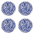 Navy Blue Scroll Dinner Plates (Set of 4)