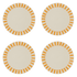 Yellow Stripes Dinner Plates (Set of 4)